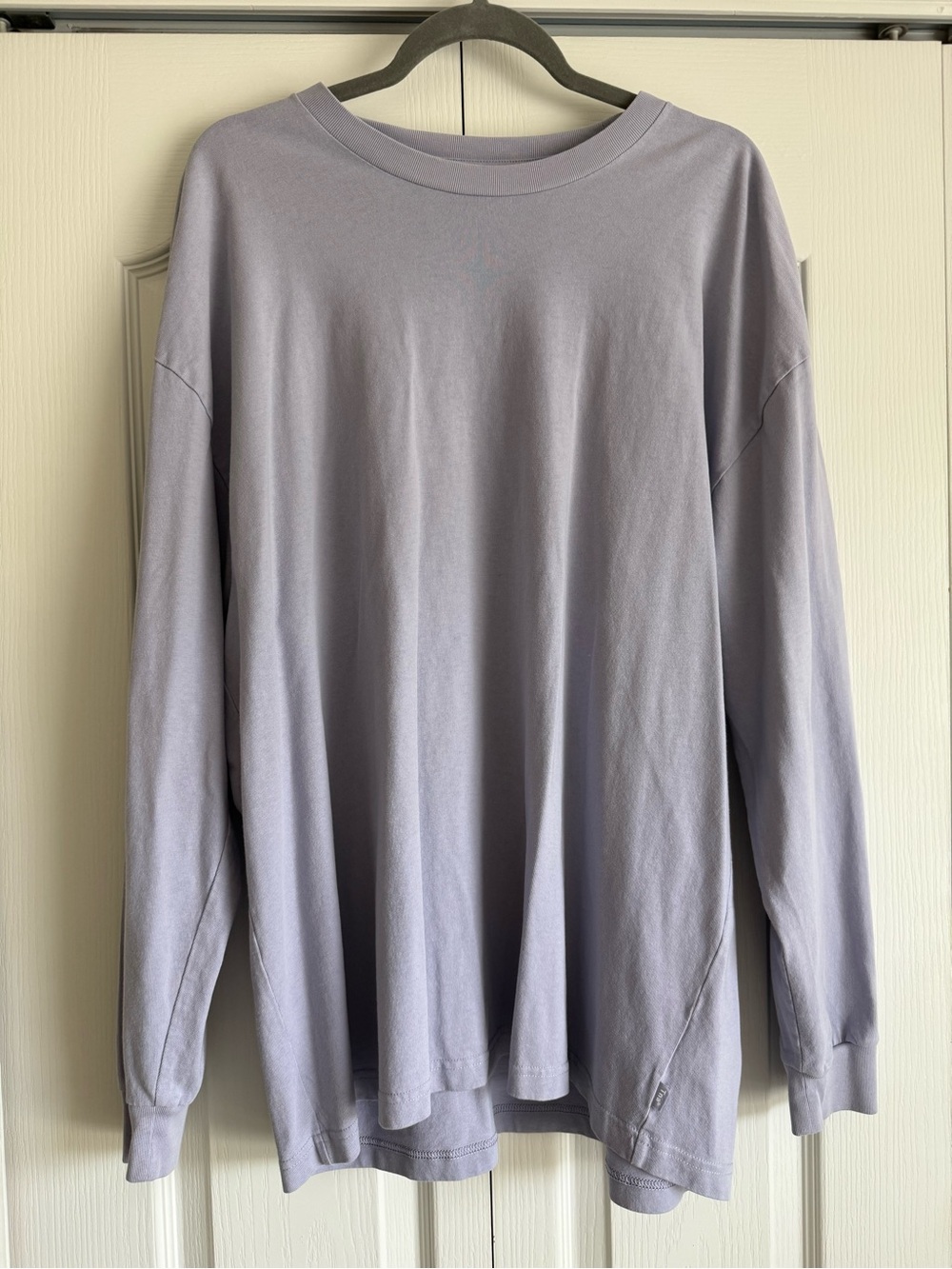 TNA Oversized Crewneck Sweatshirt in Lavender Gray